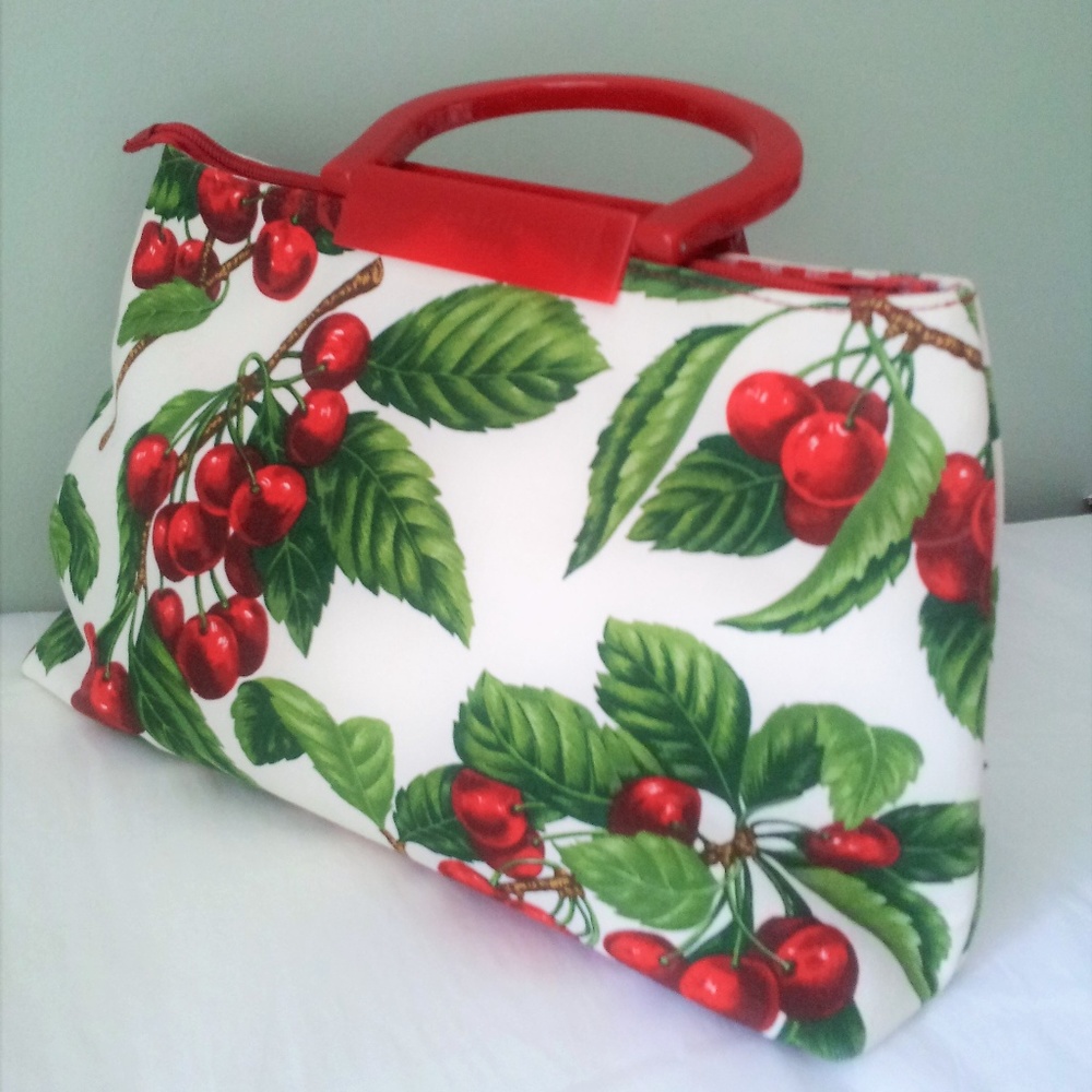 *Sold*Isabella Fiore Cherry Satchel Hnd Bag Sequin